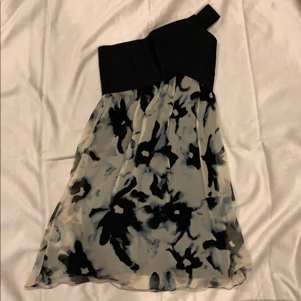 Chiffon one-shoulder cocktail dress